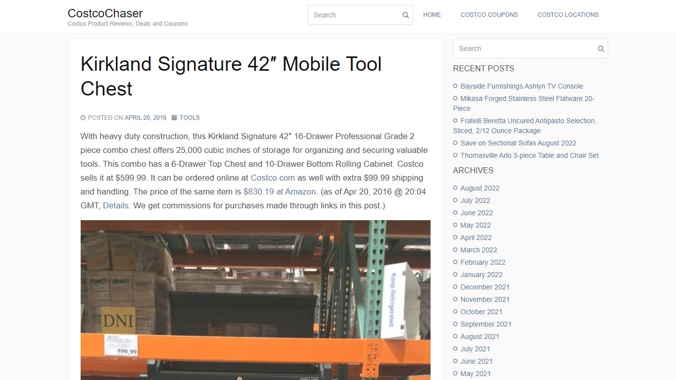 Kirkland Signature 42″ Mobile Tool Chest – CostcoChaser